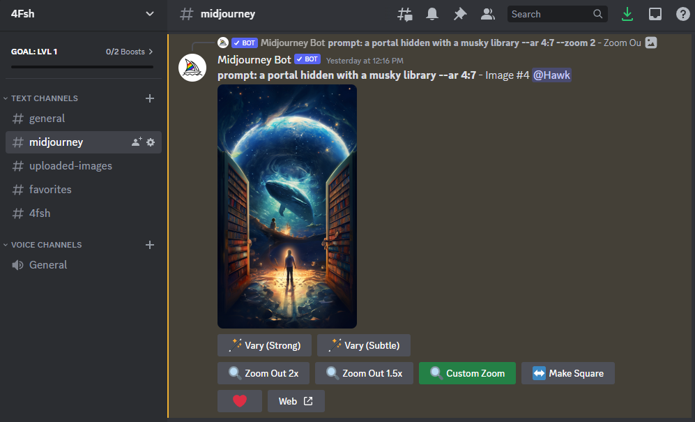 How to create your Private Midjourney Discord Server