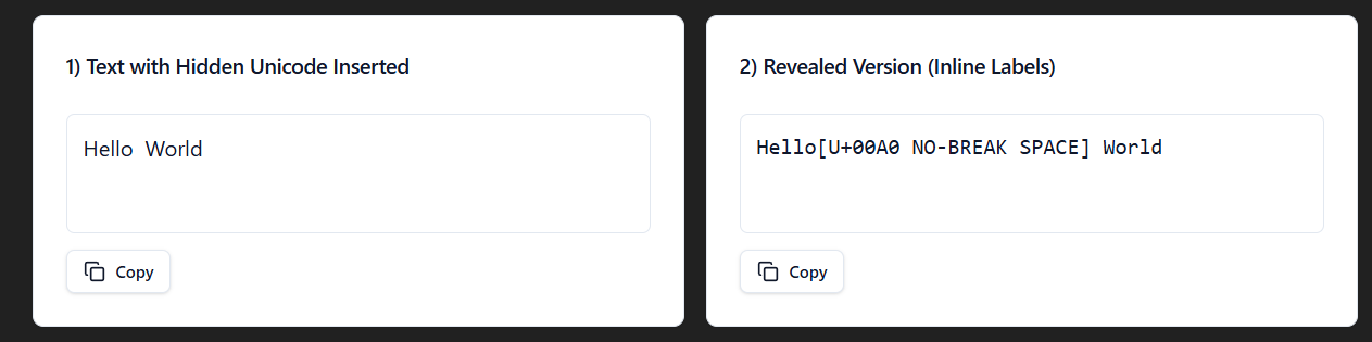 Invisible Unicode is what flags your content as AI-generated