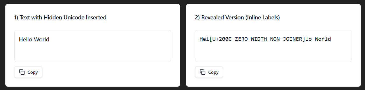 Invisible Unicode is what flags your content as AI-generated