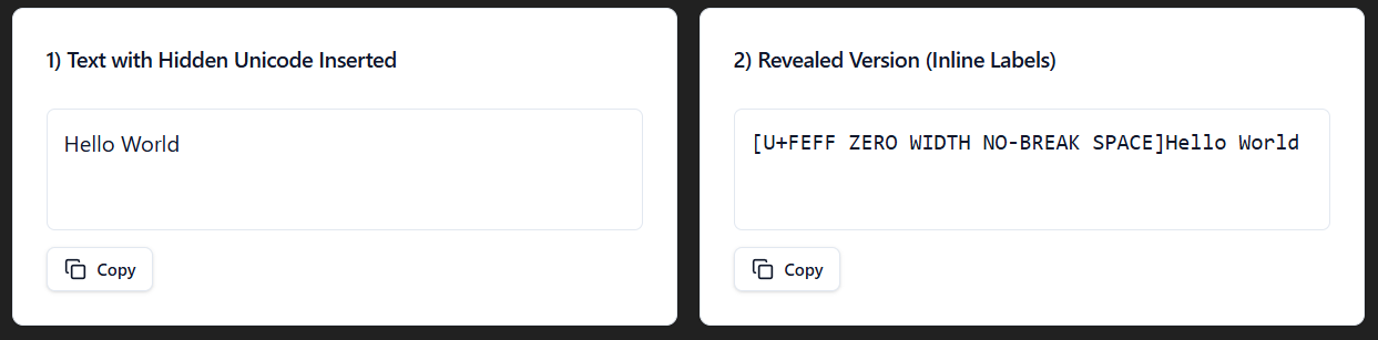 Invisible Unicode is what flags your content as AI-generated