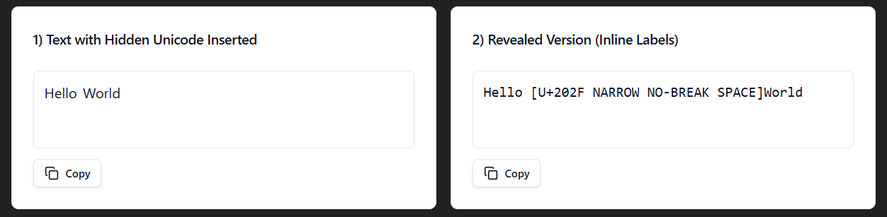 Invisible Unicode is what flags your content as AI-generated