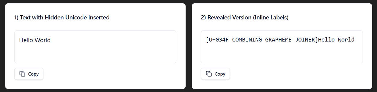 Invisible Unicode is what flags your content as AI-generated