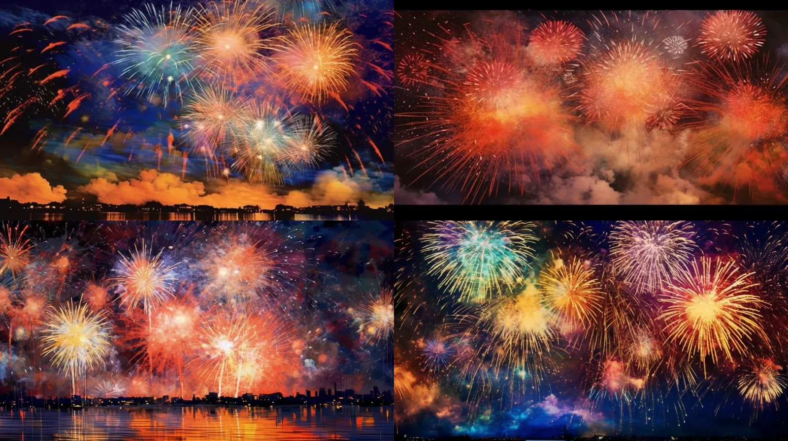 4th of July Fireworks Midjourney Prompt